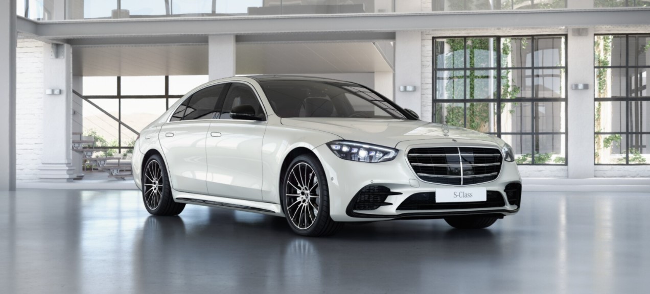 Mercedes S 350d 4matic 9G - tronic AMG LONG  | nový model 2021 | luxusní limuzína | nafta 286 koní | bílá designo metalíza | první objednávky nových aut online